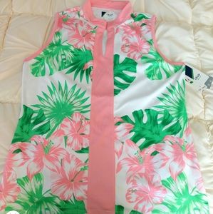 Izod Golf Tropical Shirt L